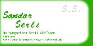 sandor serli business card